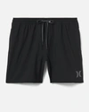United Legwear Men's One And Only Solid Volley Boardshort 17" In Black