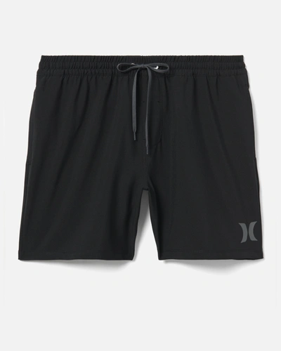 United Legwear Men's One And Only Solid Volley Boardshort 17" In Black
