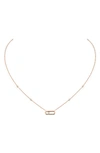 Messika Move Uno 18ct Rose-gold And 0.10ct Diamond Necklace In Rose Gold