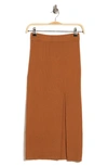 Alexia Admor Split Midi Skirt In Camel