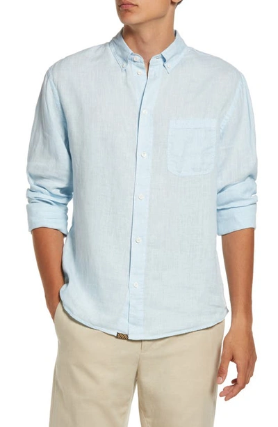 Billy Reid Tuscumbia Standard Fit Linen Button-down Shirt In Sky Blue