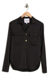 Alexia Admor Long Sleeve Button-up Shirt In Black