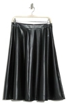 Alexia Admor Faux Leather Midi Skirt In Black