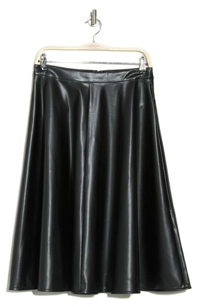 Alexia Admor Faux Leather Midi Skirt In Black