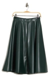 Alexia Admor Faux Leather Midi Skirt In Emerald