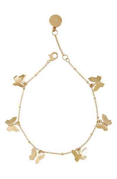 Vince Camuto Butterfly Charm Anklet In Gold