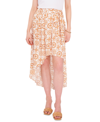 Vince Camuto Women's Printed Side-tie High-low Skirt In White/gold Geo