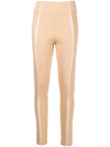 Philipp Plein Sheer-panel Leggings In Neutrals