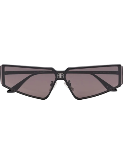 Balenciaga Geometric Frame Sunglasses In Grey
