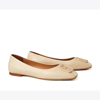 Tory Burch Georgia Square Toe Ballet Flat In Brie