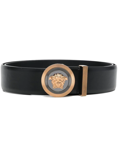 Versace Medusa-buckle Detail Belt In Black