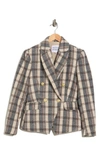 Alexia Admor Double Breasted Tweed Jacket In Brown