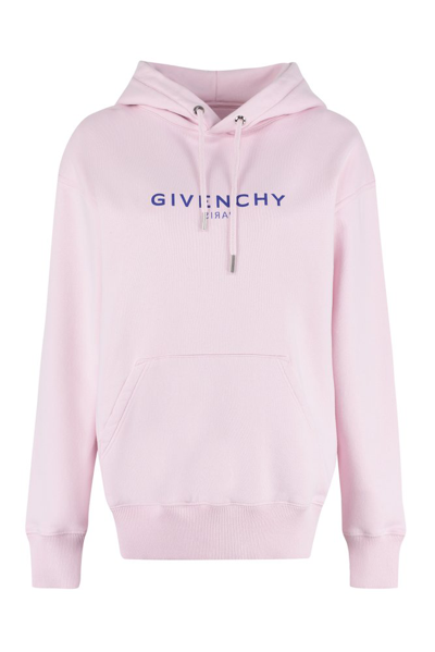 Givenchy Regular Fit Logo Hoodie In Rosa