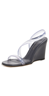 ILIO SMERALDO X CLAIRE ROSE PLEXIGLASS WEDGE SANDALS