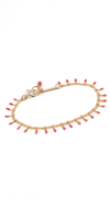 Isabel Marant Bead-trim Bracelet In 粉色