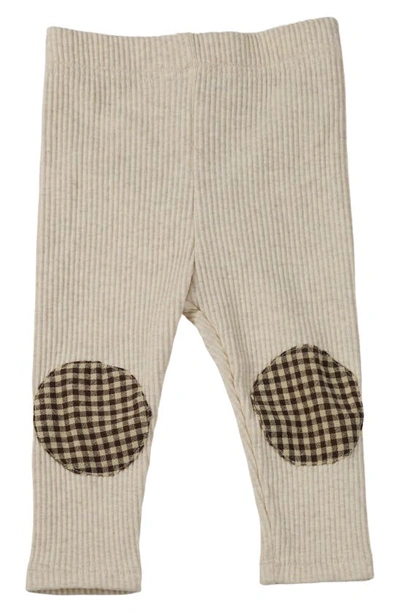 Ashmi And Co Babies' Frankie Knee Patch Cotton Pants In Apricot