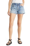 Frame Le Grand Garcon Raw Edge Shorts In Nocolor