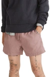 Madewell Recycled Everywear Shorts In Frosty Mauve
