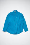 Acne Studios Long Sleeve Shirt In Turquoise Blue