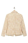 Alexia Admor Double Breasted Tweed Jacket In Ivory Tweed