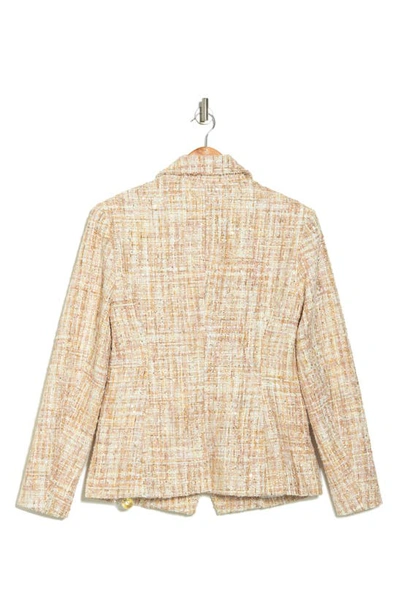 Alexia Admor Double Breasted Tweed Jacket In Ivory Tweed