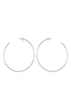 Vince Camuto Large Hoop Earrings In Silver-tone