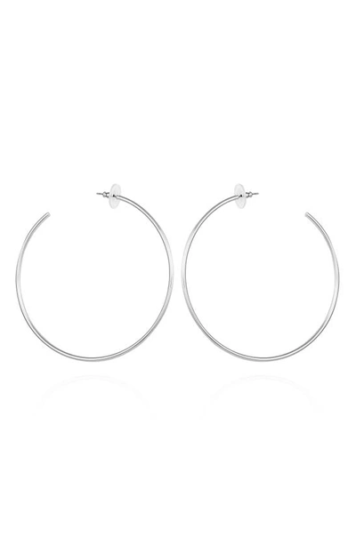 Vince Camuto Large Hoop Earrings In Silver-tone