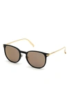 Zegna 54mm Round Sunglasses In Black