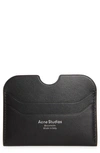 Acne Studios Large Elmas Leather Card Holder In Black