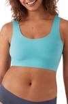 True & Co. True Body Scoop Neck Bralette In Aqua