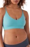 True & Co. True Body Triangle Convertible Strap Bralette In Aqua