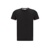 Moncler Stretch Cotton Jersey T-shirt In Black