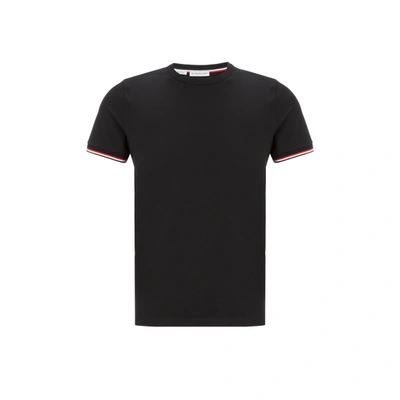 Moncler Stretch Cotton Jersey T-shirt In Black