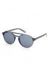 Zegna 54mm Plastic Round Sunglasses In Grey