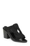 Lafayette 148 8 Knot Rope Heeled Sandal-black In Black