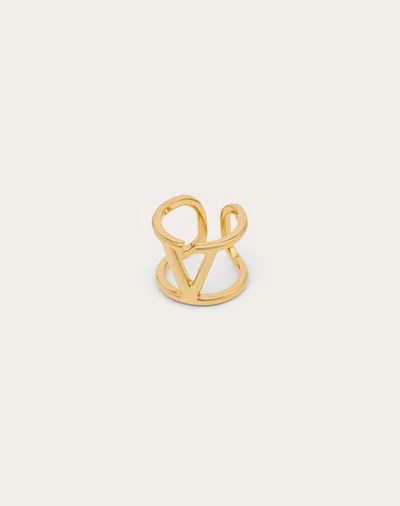 Valentino Garavani Vlogo Signature Metal Ring Woman Gold 13 In ゴールド