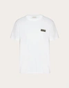 Valentino Cotton T-shirt With Vltn Tag In Optic White