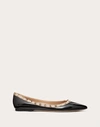 VALENTINO GARAVANI VALENTINO GARAVANI PATENT ROCKSTUD BALLET FLAT WOMAN POUDRE 40