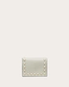 Valentino Garavani Small Rockstud Calfskin Wallet Woman Light Ivory Uni