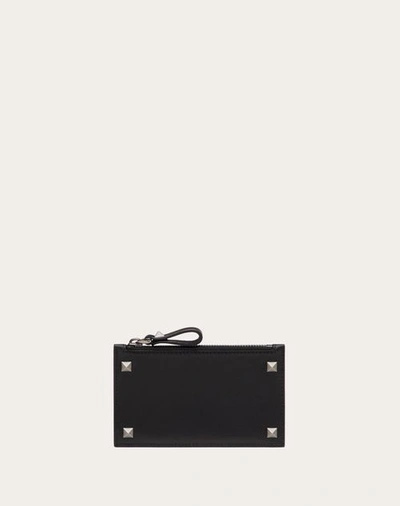 Valentino Garavani Rockstud Cardholder In Black