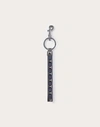 Valentino Garavani Rockstud Leather Keychain In Black