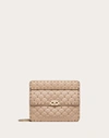 Valentino Medium Rockstud Spike Shoulder Bag In Neutral