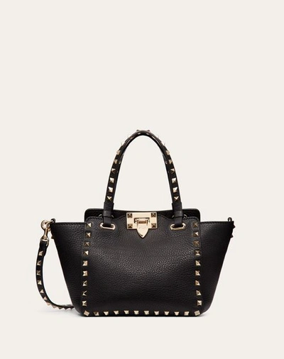 Valentino Garavani Mini Rockstud Grainy Calfskin Bag Woman Black Uni