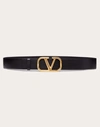 Valentino Garavani Vlogo Signature Belt In Calfskin 40mm In Black