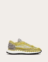 Valentino Garavani Crochet Sneaker In Fabric In Yellow