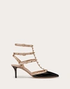Valentino Garavani Rockstud Caged Pump 65mm Woman Poudre 41 In Black