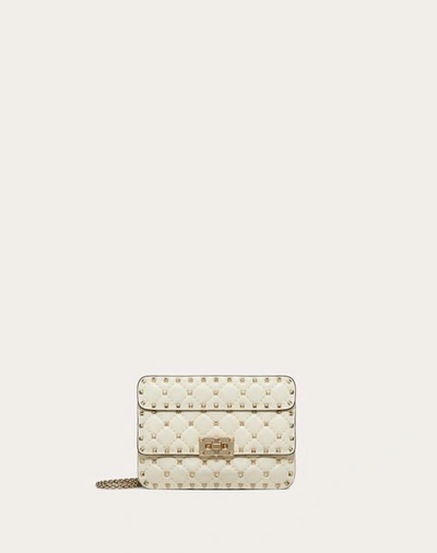 Valentino Garavani Small Nappa Rockstud Spike Bag Woman Light Ivory Uni