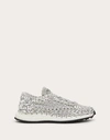 Valentino Garavani Crochet Sneaker In Fabric In Grey