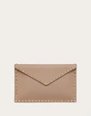 Valentino Garavani Rockstud Grainy Calfskin Envelope Pouch Woman Poudre Uni