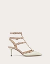 Valentino 65mm Rockstud Patent Leather Pumps In Ivory/poudre